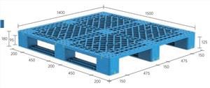 1500x1400x125mm स्टील प्रबलित प्लास्टिक पैलेट