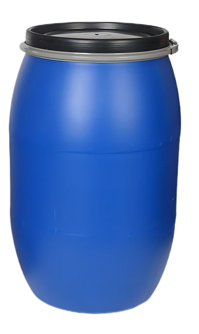 हटाने योग्य ढक्कन के साथ 55 गैलन प्लास्टिक ड्रम